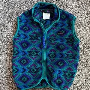 REI Kids' Teal and Purple Geometric Vest